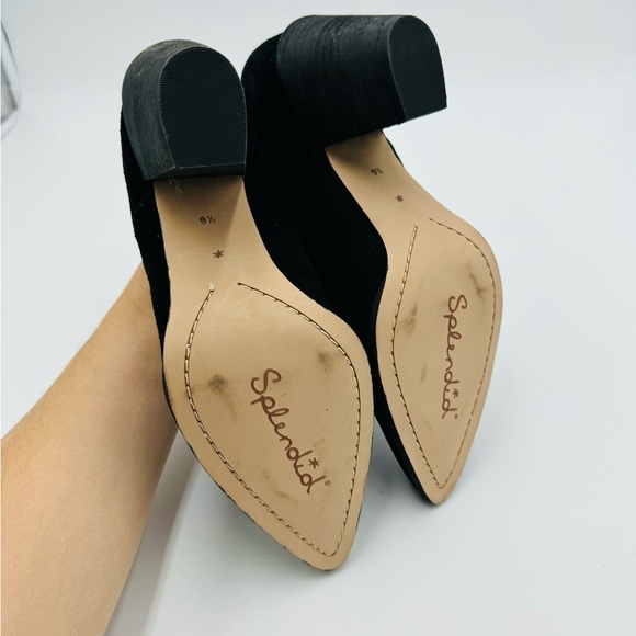 NEW Splendid Hertha Black Leather Suede Ankle Bootie - Picture 8 of 11